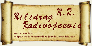 Milidrag Radivojčević vizit kartica